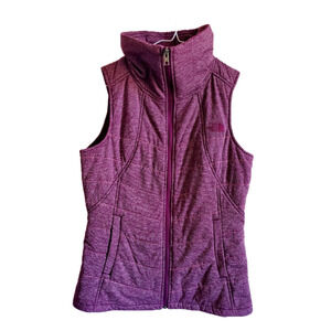 Women's Small-The North Face Vest jacket Mock Neck Burgundy